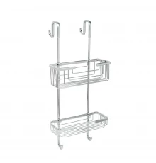 Полка для душевой кабины Fixsen прямая двухэтажная хром латунь FX-854-2