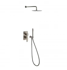 Встраиваемая душевая система с тропическим душем и душевым комплектом ALEXIA K3615021NC никель браши