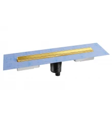 Желоб водосток В1 KERAMIK 700, золото глянец, S-сифон D50/105 H50 вертикальный, BERGES