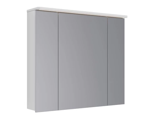 Шкаф зеркальный Lemark ZENON 90х80 см 3-х дверный, с козырьком-подсветкой, с розеткой, цвет корпуса: