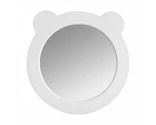 Зеркало КАСПЕР МИШКА , круглое, белый матовый