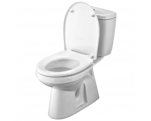 АНИМО Унитаз-компакт, верт. выпуск/в пол, 2-х реж. арматура, сиденье дюропласт, метал крепеж. САНТЕК