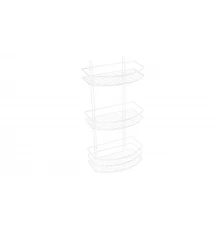 Полка овальная трехэтажная белая Fixsen FX-720W-3