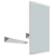 Зеркало антивандальное 800х600 c регулировкой угла наклона и рамкой из нержавеющей стали глянцевой