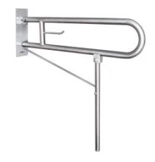 Полукруглый поручень для людей с ограниченными возможностями  с дополнительным опорой, глянцевый.