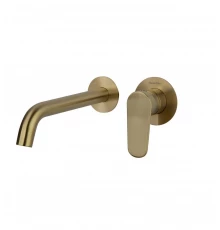 Встраиваемый однорычажный смеситель для раковины на раздельных пластинах с длинным изливом 240 мм AL