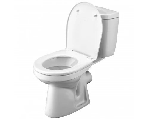 АНИМО Унитаз-компакт, горизонт. выпуск, эконом., 1-реж. арматура, сиденье полипропилен. САНТЕК 