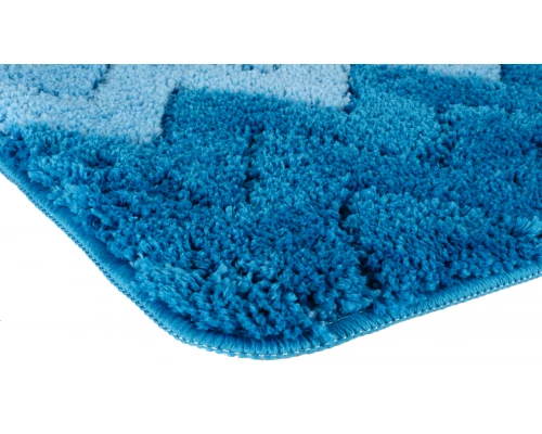 Коврик для ванной Fixsen Deep 1-ый FX-5003С, голубой, 50х80 см.