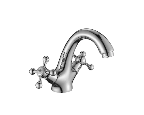 DR54 Смеситель для раковины, монолит.излив 135мм, р/ДВ, хром, DR, DR54011