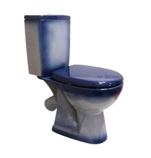 УЮТ Унитз-компакт, косой выпуск, 2-х режим. арм.Инкоэр, сид. п/п Уклад, синий, ROSA