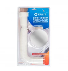 ERLIT Сифон для низких поддонов, в блистере