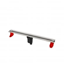 Желоб водосток SUPER Slim 500, матовый хром, S-сифон D50/105 H50 вертикальный, BERGES