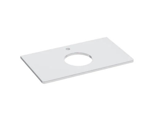 Столешница MIANO 80 см под 1 раковину из стекла, цвет: Белый