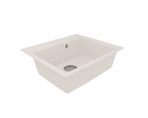 Кухонная мойка Lemark HANKA 570 врезная прямоугольная из кварцгранита, Жасмин 