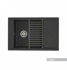Мойка для кухни Делия 78 787x516x218 мм, прямоуг. с крылом, графит