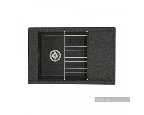 Мойка для кухни Делия 78 787x516x218 мм, прямоуг. с крылом, графит