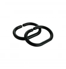 Кольца для шторки Fixsen, черные, 12 шт, FX-1000B