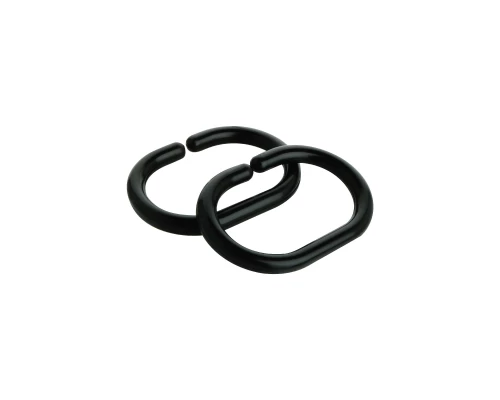 Кольца для шторки Fixsen, черные, 12 шт, FX-1000B