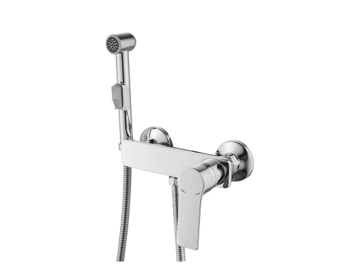 RS27 Смеситель для биде, гигиен.душ на стену, р/ОД, хром, ROS, RS27-52