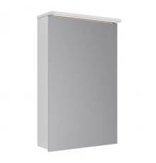 Шкаф зеркальный Lemark ZENON 50х80 см 1 дверный, петли слева, с козырьком-подсветкой, с розеткой, цв