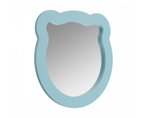 Зеркало КАСПЕР МИШКА, фигурное, голубой матовый