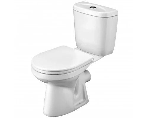 АНИМО Унитаз-компакт, горизонт. выпуск, эконом., 1-реж. арматура, сиденье полипропилен. САНТЕК 