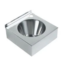 Раковина из нержавеющей стали настенная  квадратная антивандальная 140х300х300 мм, 13038.B, шт