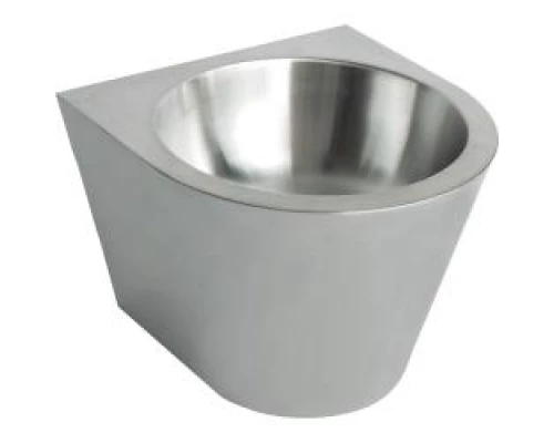 Раковина из нержавеющей стали настенная  круглая  270х360х300 мм, 13036.C.S, шт