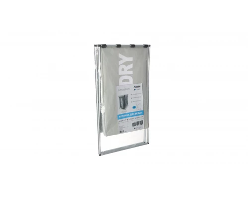 Корзина для белья складная FX-1023, серая, 80 литров