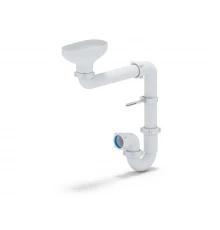 Сифон Ани 1 1/2*40 прямоточный с разрывом струи смещенный, ANI PLAST