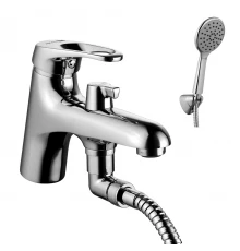 Omega Смеситель на борт ванны, на борт с изливом 144мм лейка, р/ОД, хром, LM, LM3115C