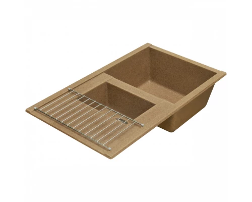 Мойка для кухни  Делия 87 870x510x218 мм, прямоуг. с крылом и доп. чашей, терракот