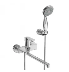 Aura Смеситель для ванны, плоск.пов.излив 300мм, р/ОД, хром, LM, LM0651CH