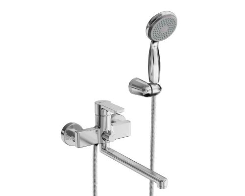 Aura Смеситель для ванны, плоск.пов.излив 300мм, р/ОД, хром, LM, LM0651CH