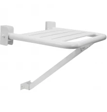 Сиденье для душа с дополнительной трубкой опоры из нержавеющей стали белый