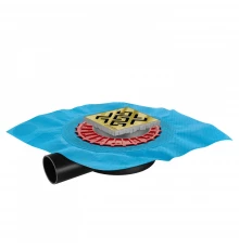 Трап водосток ZENTRUM Antik 100х100, бронза, выпуск D50 H65 боковой, BERGES