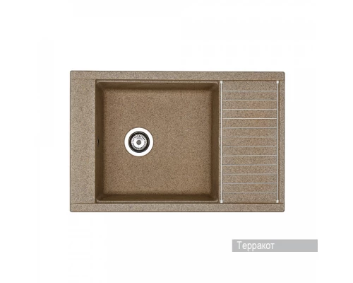 Мойка для кухни Делия 78 787x516x218 мм, прямоуг. с крылом, терракот