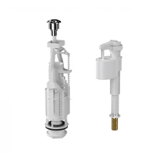 Комплект арматуры EKO 23.1 двухкнопочный, нижний клапан, латунный штуцер , BERGES