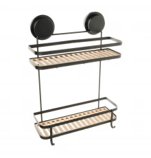 Полка прямая двухэтажная черная FIXSEN Magic (FX-930B-2)