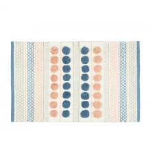 Коврик для ванной 1-ый Fixsen LOTUS, FX-8030W, mix (розовый+синий+белый+серый), 50х80см