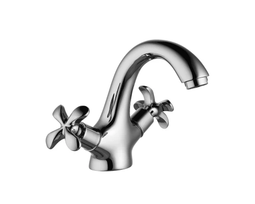 Flora Смеситель для раковины, монолит.излив 100мм, р/ДВ, хром, LM, LM0106C