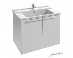 [298380] Тумба под раковину Jacob Delafon Struktura 80 EB1281-N18, белый блестящий, 2 двери, 77x47x56 см +13975 ₽