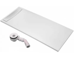 [302607] Поддон Jacob Delafon Flight Neus, 120 x 70 см, с антискользящим покрытием, белый, E66518-F-00 + слив, диаметр 90 мм, E9 +42954 ₽