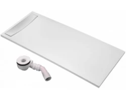 [302619] Поддон Jacob Delafon Flight Neus, 160 x 80 см, белый, E66520-00 + слив, диаметр 90 мм, E9A1364-CP +46369 ₽