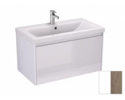 [325578] Тумба под раковину Velvex Klaufs 80 tpKLA.80.1Y-617.216 подвесная, 1 ящик, белый глянцевый/дерево +13197 ₽