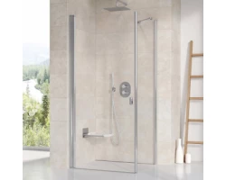 [334268] Душевой уголок Ravak Chrome CRV1+CPS, 100 x 80 см, профиль блестящий, витраж транспарент, 1QVA0C01Z1/9QV40C00Z1 +83440 ₽