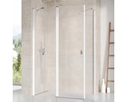 [334304] Душевой уголок Ravak Chrome CRV2+CPS, 100 x 80 см, профиль белый, витраж транспарент, 1QVA0100Z1/9QV40100Z1 +92080 ₽