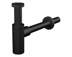 [360993] Сифон для раковины AlcaPlast A400BLACK DN32 Design цельнометаллический, цвет - черный матовый +13583 ₽
