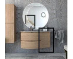 [364432] Шкафчик Cezares Vague 54836/54835 34 см подвесной, цвет rovere tabacco +22790 ₽