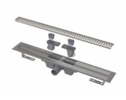 [392131] Водоотводящий желоб AlcaPlast APZ1SMART-LINE-650 с порогами для перфорированной решетки +26640 ₽